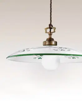 Závěsná světla Cremasco Závěsné světlo Bassano, 1zdrojové, detaily zelené