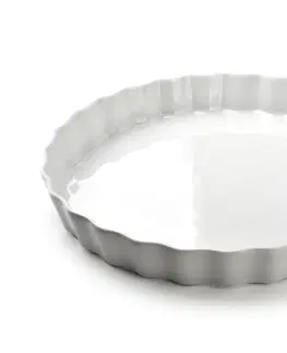 Pečicí formy Mondex Porcelánová forma na koláče BASIC 30 cm bílá