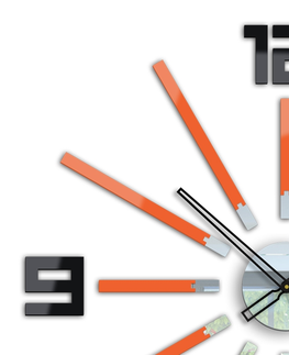 Nalepovací hodiny ModernClock 3D nalepovací hodiny Briliant oranžové