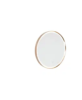 Nastenna svitidla Zrcadlo do koupelny měděné 50 cm vč. LED s dotykovým stmívačem - Miral