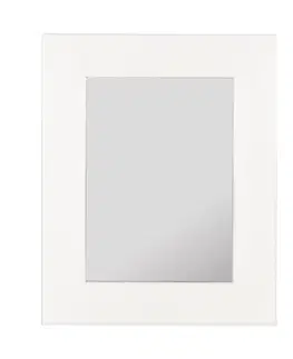 Luxusní a designová zrcadla Estila Moderní designové obdélníkové nástěnné zrcadlo New White se širokým bílým rámem 100 cm