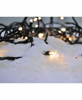 LED řetězy Solight LED venkovní vánoční řetěz, 400 LED, 20m, přívod 5m, 8 funkcí, IP44, teplá bílá 1V07-WW