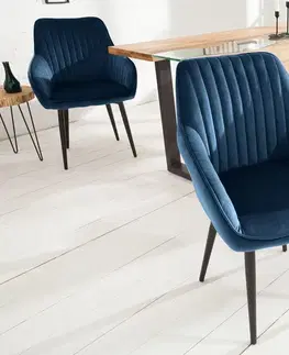 Židle LuxD Designová židle Esmeralda, královská modrá