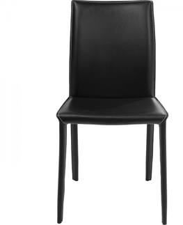 Jídelní židle KARE Design Černá čalouněná jídelní židle Milano