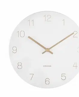 Hodiny Karlsson 5788WH designové nástěnné hodiny, pr. 30 cm