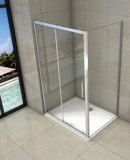 Sprchové vaničky H K Obdélníkový sprchový kout SYMPHONY 140x80 cm s posuvnými dveřmi včetně sprchové vaničky z litého mramoru
