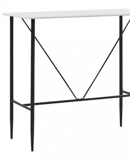 Barové stolky Barový stůl 120x60 cm Dekorhome Bílá