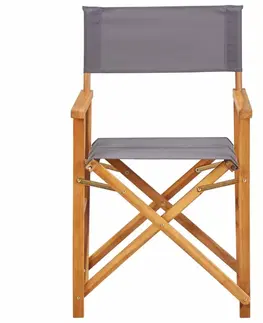 Zahradní křesla a židle Režisérská židle akáciové dřevo Dekorhome Modrá