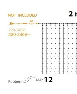 Závěsy a sítě Xmas King XmasKing LED závěs 2x1,5m 304 MAXI LED propojitelné PROFI 2-pin venkovní, studená bílá bez napájení