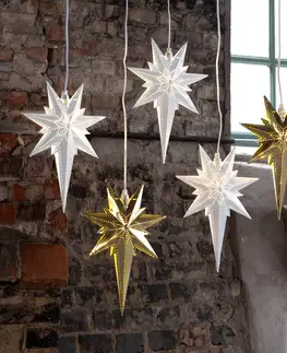 Vánoční světelná hvězda STAR TRADING Dekorační hvězda Betlém z kovu, bílá
