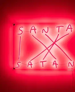 Vnitřní dekorativní svítidla SELETTI LED dekor nástěnné světlo Santa-Satan, červená