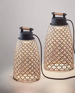 Venkovní designová světla Bover Stolní lampa LED Bover Nans M/41 pro venkovní použití, hnědá