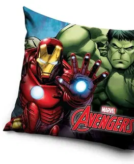 Povlečení Carbotex Povlak na polštářek Avengers Hulk a Iron-Man, 40 x 40 cm