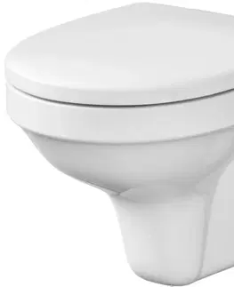 WC sedátka LAUFEN Rámový podomítkový modul CW1 SET s bílým tlačítkem + WC CERSANIT DELFI + SEDÁTKO H8946600000001BI DE1