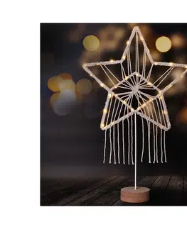 Vánoční osvětlení  LED vánoční hvězda stolní pletená 35x LED 2x AAA