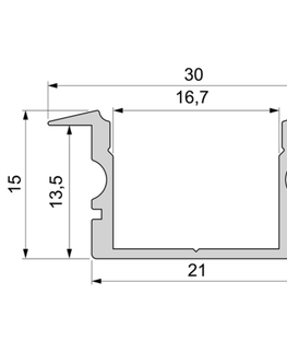 Profily Light Impressions Reprofil T-profil vysoký ET-02-15 stříbrná elox 3000 mm 975168