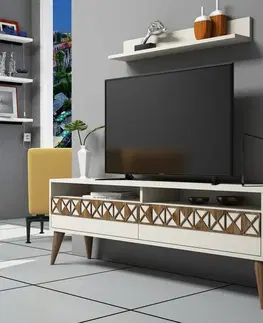 Obývací stěny a sestavy nábytku Televizní stěna LINE krémová