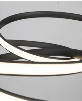 LED lustry a závěsná svítidla NOVA LUCE závěsné svítidlo MENTON černý hliník a akryl LED 43W 230V 3000K IP20 stmívatelné 9147112