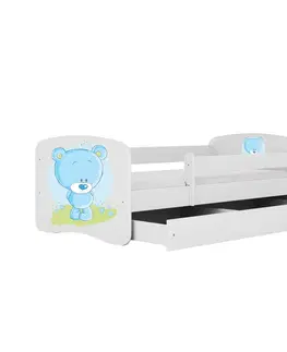 Dětské postýlky Kocot kids Dětská postel Babydreams medvídek bílá, varianta 70x140, bez šuplíků, bez matrace
