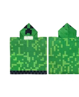 Ručníky Carbotex Dětské pončo Minecraft Creeper Explode, 50 x 115 cm