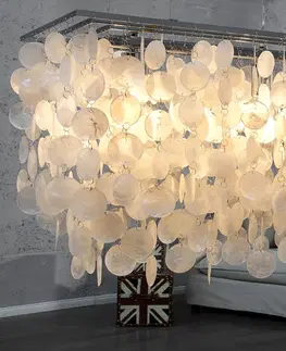 Luxusní designové závěsné lampy Estila Stylové designové závěsné svítidlo Shell Reflections 80cm