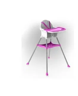 Dekorace do dětských pokojů DOLONI Dětská jídelní židlička bílo-fialová