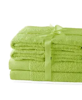 Ručníky Sada ručníků AmeliaHome Amary světle zelených, velikost 2*70x140+4*50x100