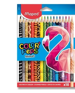 Hračky MAPED - Pastelky trojhranné "COLOR'PEPS ANIMAL" sada 18 ks