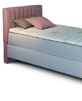 Postele New Design Čalouněná postel NOVO s krátkým čelem | levá s topperem Extra Rozměr: 80 x 200 cm