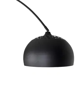 Obloukove lampy Moderní oblouková lampa černá s bílou nastavitelnou - XXL
