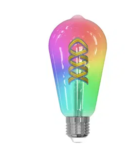 Chytré žárovky LUUMR LUUMR Smart LED, E27, ST64, 4W, RGB, Tuya, WLAN, čirá, CCT