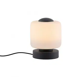 LED stolní lampy PAUL NEUHAUS LED stolní lampa antracit, kruhová, dotykový stmívač, nadčasový design 3000K