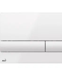 WC sedátka ALCADRAIN Renovmodul předstěnový instalační systém s bílým tlačítkem M1710 + WC CERSANIT ARTECO CLEANON + SEDÁTKO AM115/1000 M1710 AT1