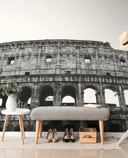 Černobílé tapety Fototapeta Koloseum v černobílém provedení