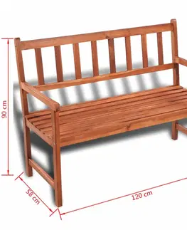 Zahradní lavice Zahradní lavička 120 cm z akáciového dřeva