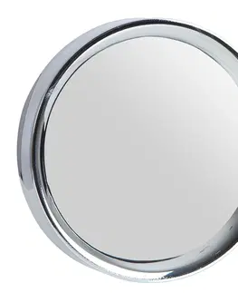 Luxusní a designová zrcadla Estila Designové kulaté nástěnné zrcátko se stříbrným rámem