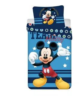 Povlečení Jerry Fabrics Dětské bavlněné povlečení Mickey Team, 140 x 200 cm, 70 x 90 cm