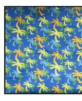 Piknikové deky Pikniková deka modré barvy s motivem palmy