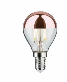 LED žárovky PAULMANN LED kapka 2,6 W E14 zrcadlový svrchlík měď teplá bílá 286.65