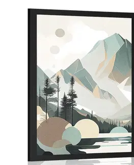 Hory Plakát kouzelné Vysoké Tatry ve skandinávském designu