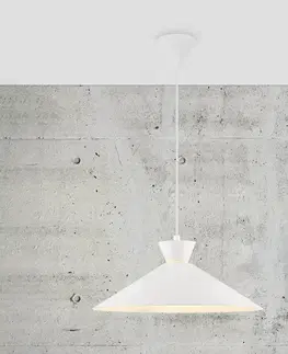 Závěsná světla Nordlux Závěsné svítidlo s kovovým stínidlem, bílé, Ø 45 cm
