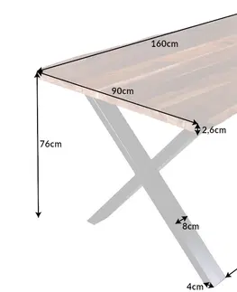 Jídelní stoly Jídelní stůl ATHAMÁS X Dekorhome 160 cm