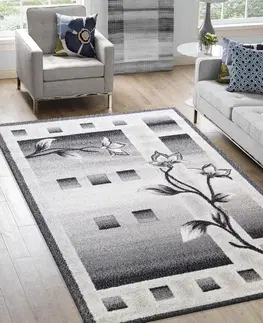 Moderní koberce Štýlový koberec do obývačky s motívom kvetov Šířka: 80 cm | Délka: 150 cm