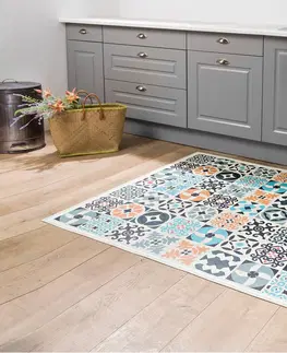 Koberce a koberečky Vinylový koberec, vícebarevný motiv dlaždice