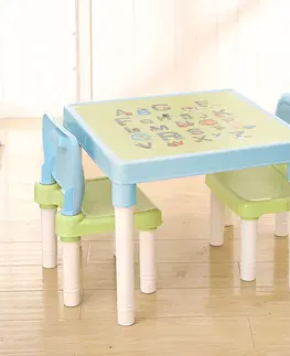 Dekorace do dětských pokojů Dětská sasa stolečku a židliček Balto 3 ks, modrá