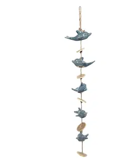 Obrazy Závěsná dekorace delfíni na provázku - 15*10*70/80 cm Clayre & Eef 6CE0928