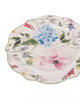 Talíře Porcelánový dezertní talíř Flower Garden, 19,2 cm