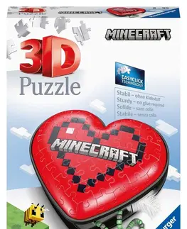 Hračky puzzle RAVENSBURGER - Srdce Minecraft 54 dílků