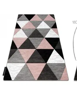 Koberce a koberečky Dywany Lusczow Kusový koberec ALTER Rino trojúhelníky růžový, velikost 120x170