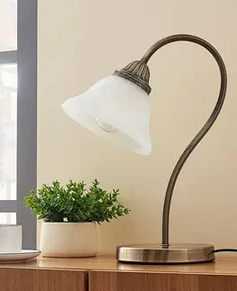 Stolní lampy Lindby Zahnutá stolní lampička Mialina, LED E27